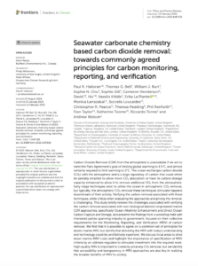Seawater Carbonate Chemistry Based Carbon Dioxide Removal: Towards Commonly Agreed Principles for Carbon Monitoring, Reporting, and Verification